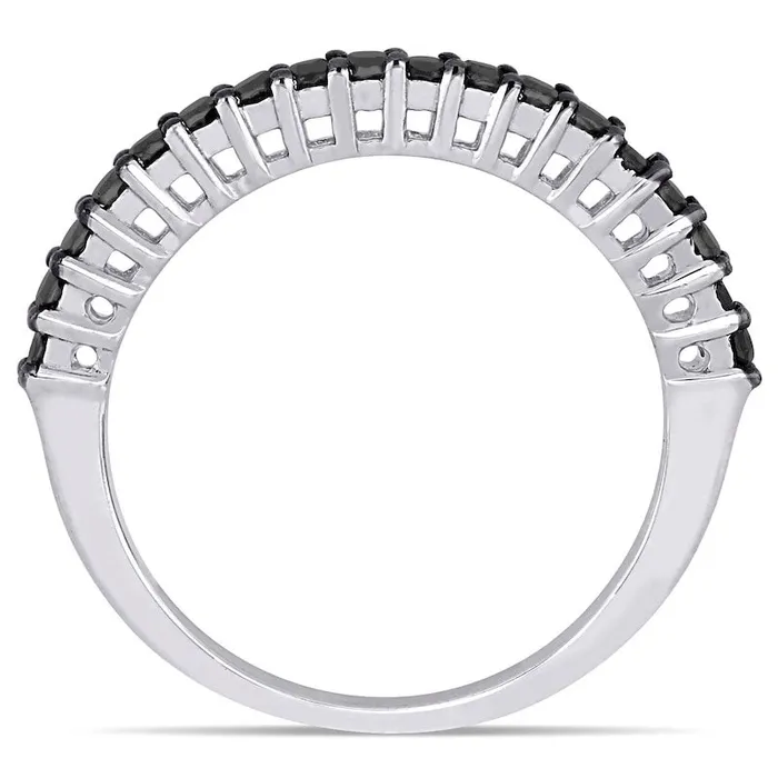 Goldia Rings 020 CT TW Black Enhanced Natural Diamond Anniversary Band in Solid 10K White Gold Goldia Rings 020 CT TW Black Enhanced Natural Diamond Anniversary Band in Solid 10K White Gold