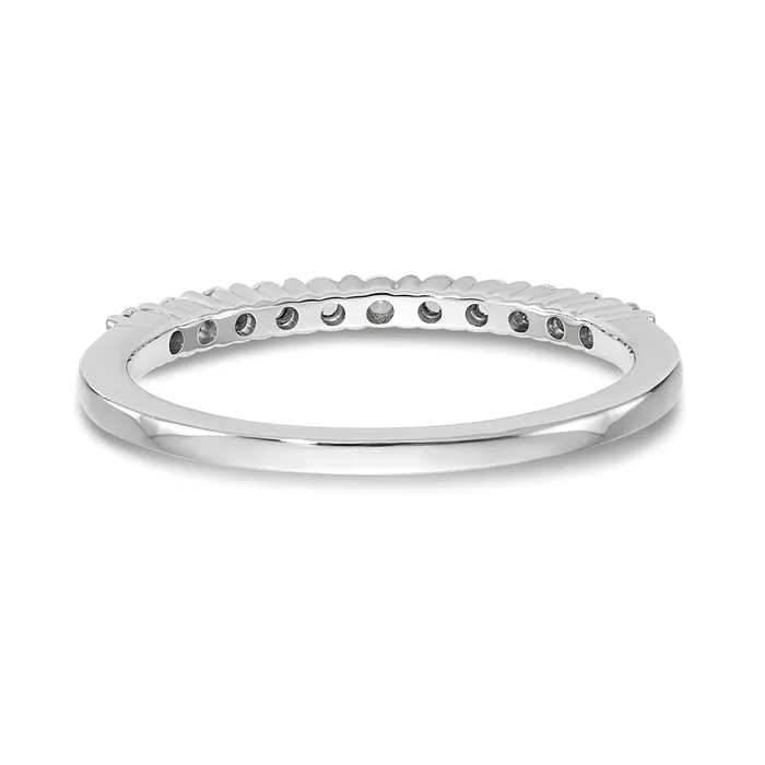 Goldia Rings 022ct CZ Solid Real 14K White 11Stone Wedding Band Ring