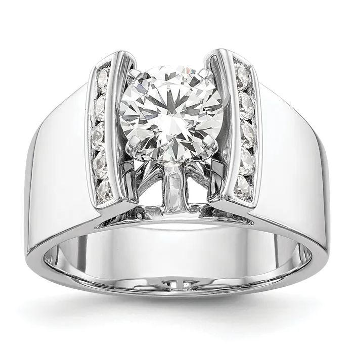 Goldia Rings 025ct CZ Solid Real 14K White Gold Peg Set Engagement Ring Goldia Rings 025ct CZ Solid Real 14K White Gold Peg Set Engagement Ring