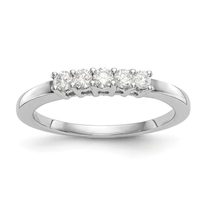 Goldia Rings 025ct CZ Solid Real 14K White Gold Wedding Wedding Band Ring Goldia Rings 025ct CZ Solid Real 14K White Gold Wedding Wedding Band Ring