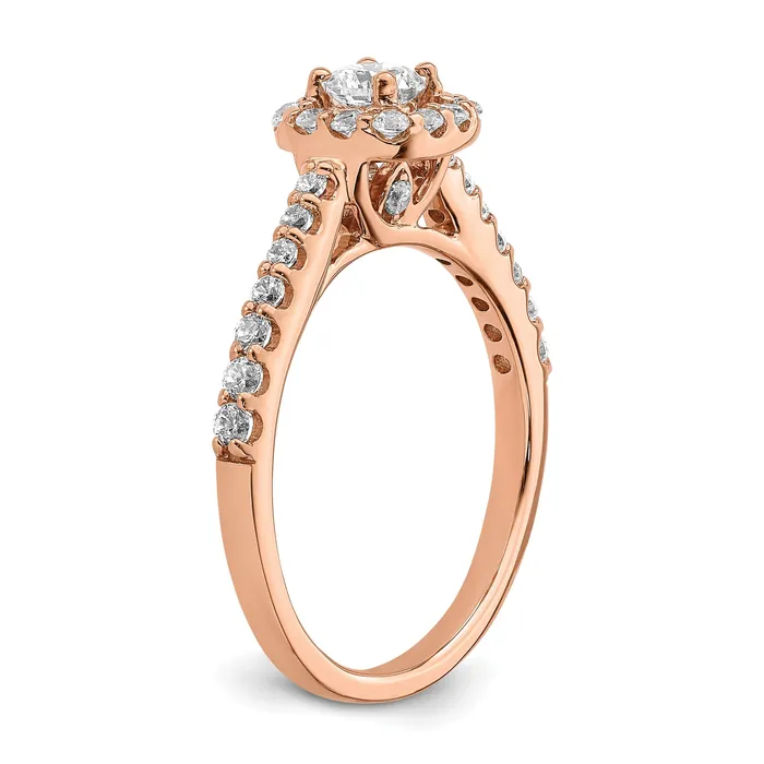 Goldia Rings 030ct CZ Solid Real 14k Rose Gold Engagement Ring