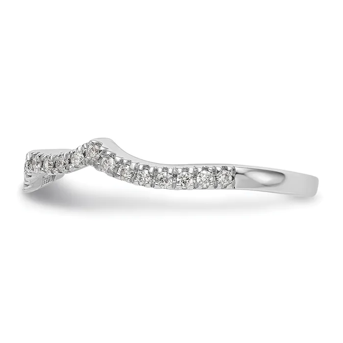 Goldia Rings 036ct CZ Solid Real 14k White Gold Wedding Wedding Band Ring