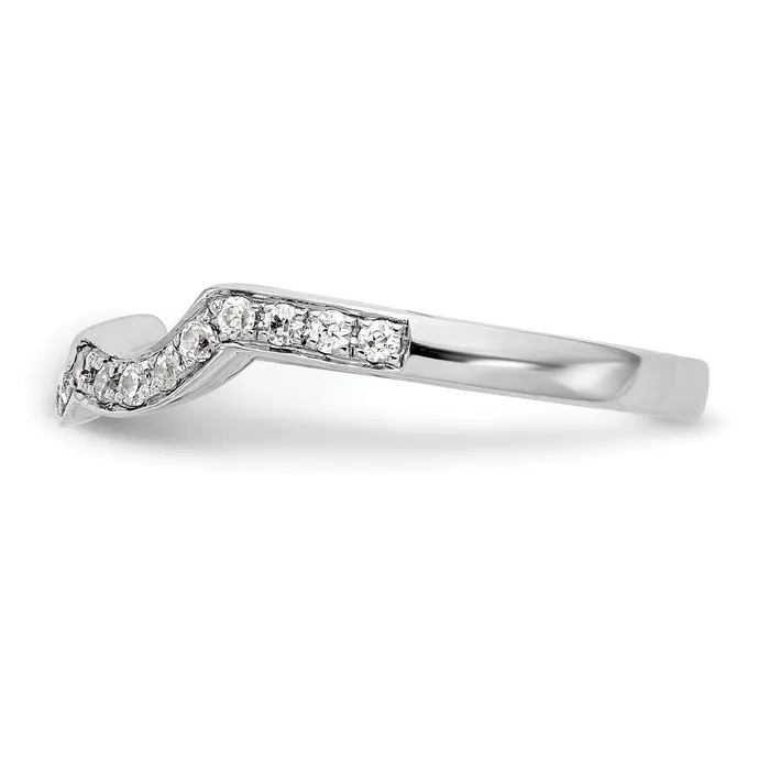 Goldia Rings 040ct CZ Solid Real 14k White Gold Wedding Wedding Band Ring