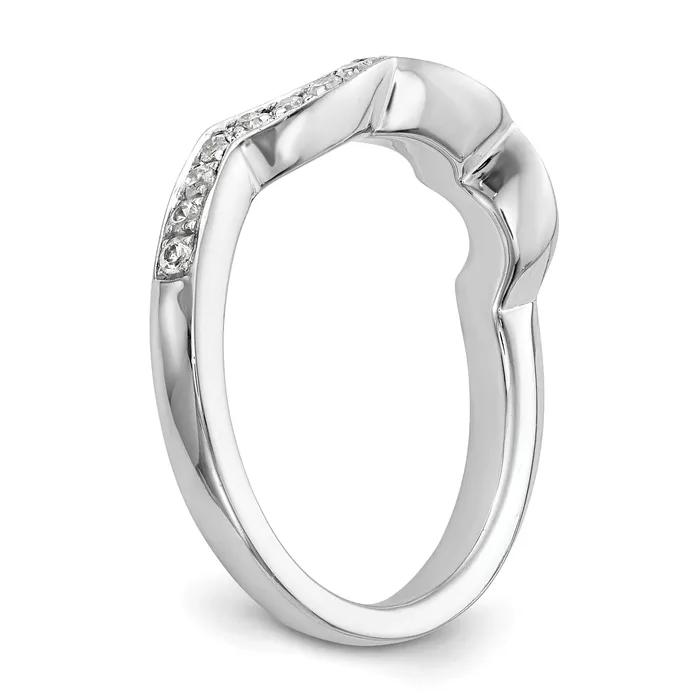 Goldia Rings 040ct CZ Solid Real 14k White Gold Wedding Wedding Band Ring