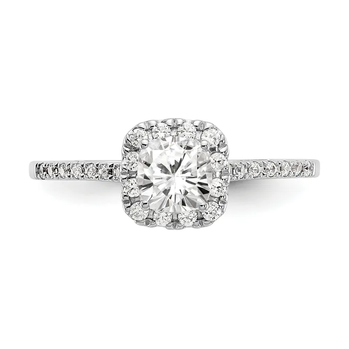 Goldia Rings 125ct CZ Solid Real 14ktt Cushion Halo Engagement Ring