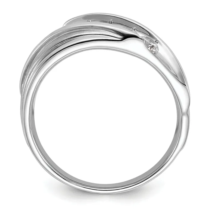 Goldia Rings 10k White Gold 34 Ct Lab Grown Diamond VSSI G Five Stone Mens Ring