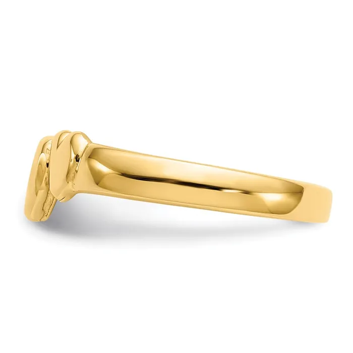 Goldia Rings 14k Gold Polished Adjoining Hearts Ring