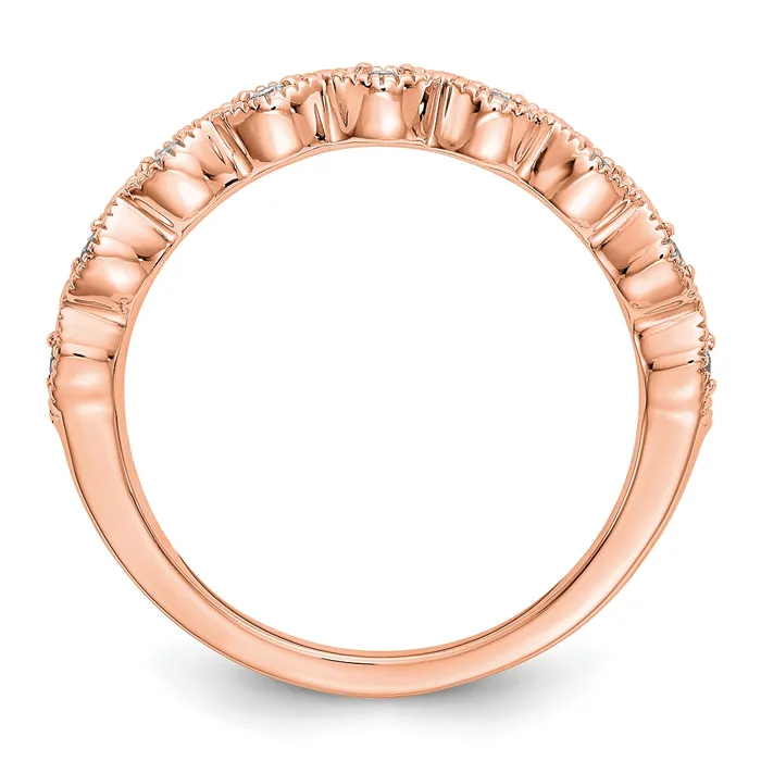 Goldia Rings 14k Rose Gold 110 Ct Lab Grown Diamond VSSI G Fashion Band Ring