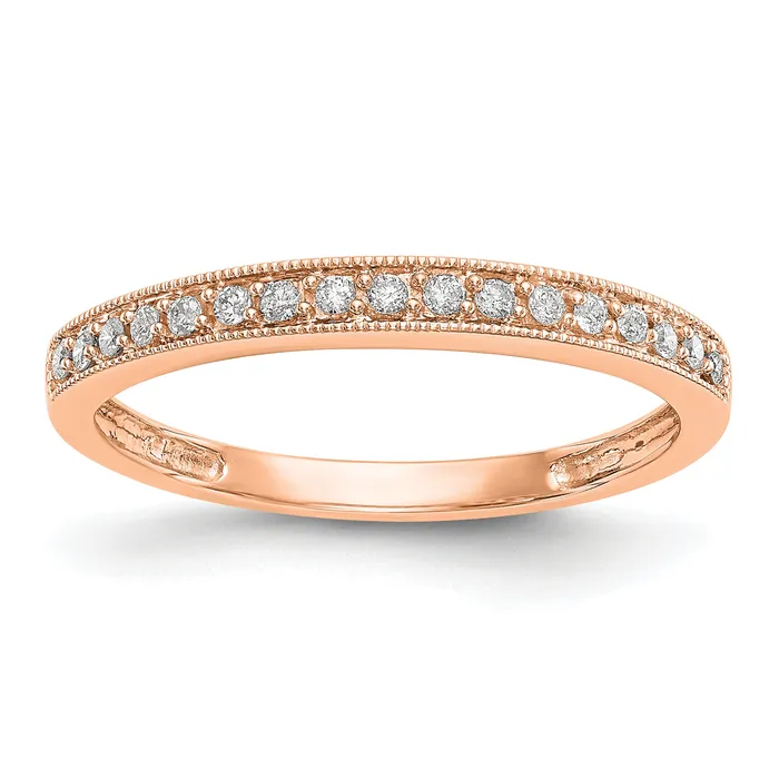 Goldia Rings 14k Rose Gold 16 Ct Lab Grown Diamond VSSI G Wedding Band Ring