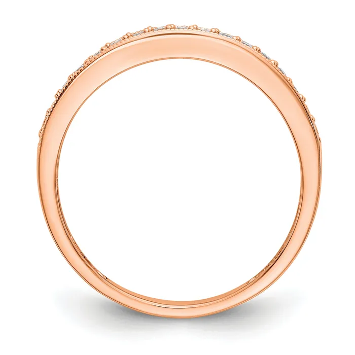 Goldia Rings 14k Rose Gold 16 Ct Lab Grown Diamond VSSI G Wedding Band Ring