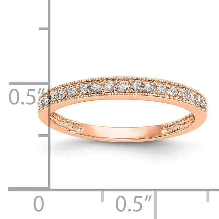 Goldia Rings 14k Rose Gold 16 Ct Lab Grown Diamond VSSI G Wedding Band Ring