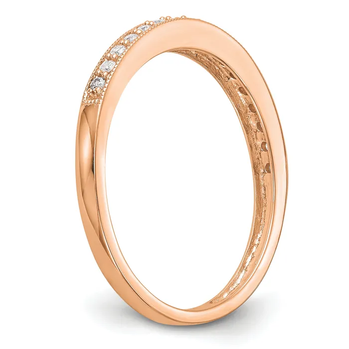Goldia Rings 14k Rose Gold 16 Ct Lab Grown Diamond VSSI G Wedding Band Ring