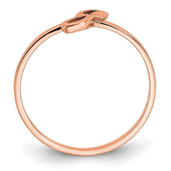 Goldia Rings 14K Rose Gold Initial Script or Block Font Ring