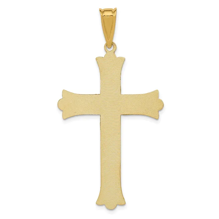 Goldia Rings 14k Twotone Gold Twotone Gold Polished Satin DC Crucifix Cross Pendant