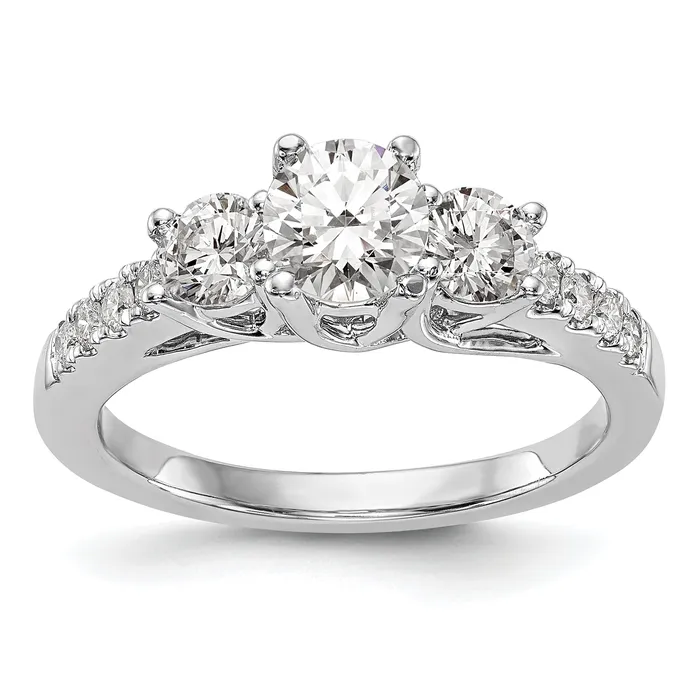 Goldia Rings 14k White Gold 1 15 Ct Lab Grown Diamond VSSI G Three Stone Engagement Ring Goldia Rings 14k White Gold 1 15 Ct Lab Grown Diamond VSSI G Three Stone Engagement Ring
