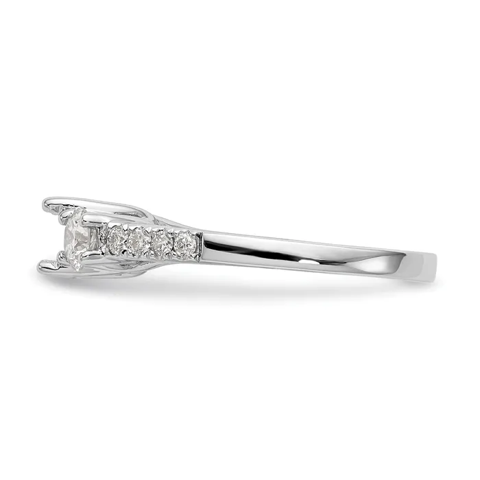 Goldia Rings 14k White Gold 1 15 Ct Lab Grown Diamond VSSI G Three Stone Engagement Ring