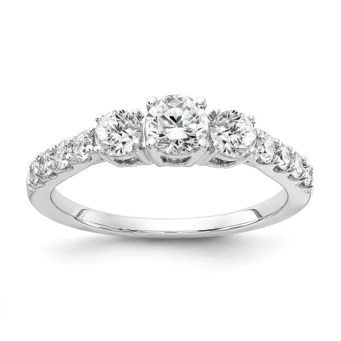 Goldia Rings 14k White Gold 1 Ct Lab Grown Diamond VSSI G 58 Ct Center Round Engagement Ring Goldia Rings 14k White Gold 1 Ct Lab Grown Diamond VSSI G 58 Ct Center Round Engagement Ring