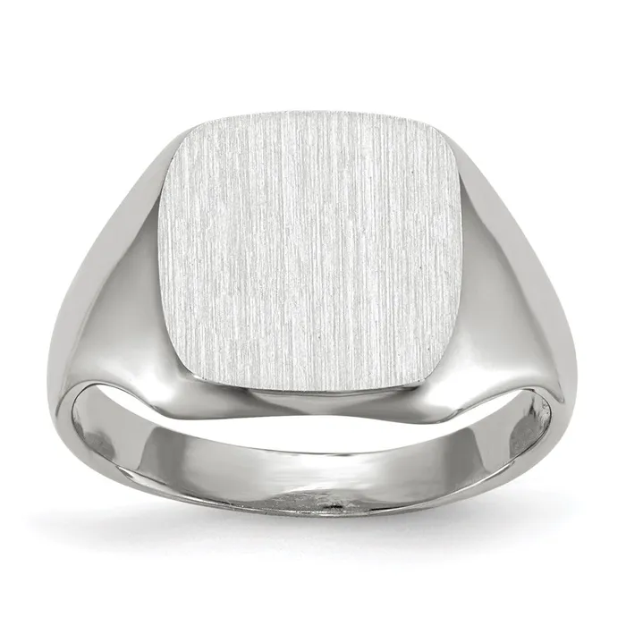 Goldia Rings 14k White Gold 110x105mm Open Back Signet Ring