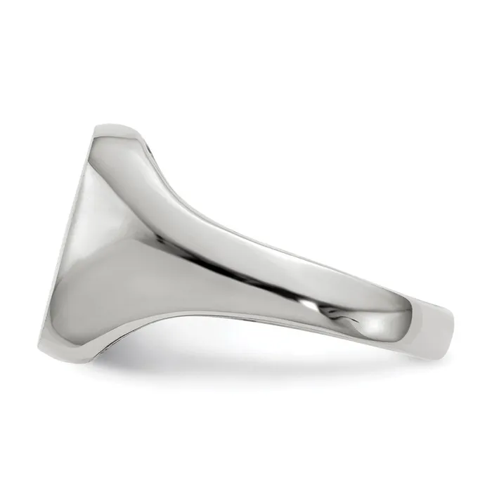 Goldia Rings 14k White Gold 110x105mm Open Back Signet Ring
