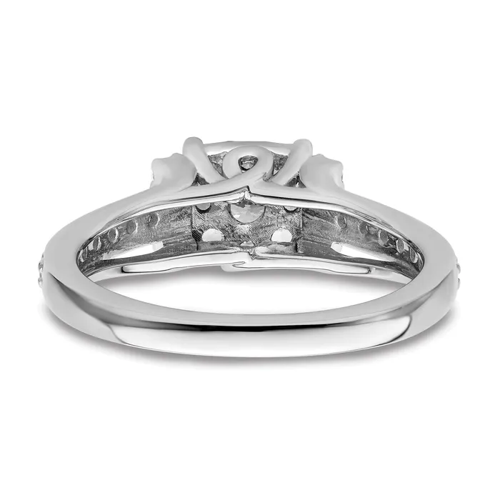 Goldia Rings 14k White Gold 34 Ct Lab Grown Diamond VSSI G Cluster Engagement Ring