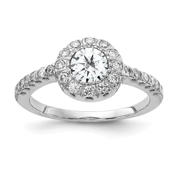 Goldia Rings 14k White Gold 5mm Cubic Zirconia A Real Diamond ring