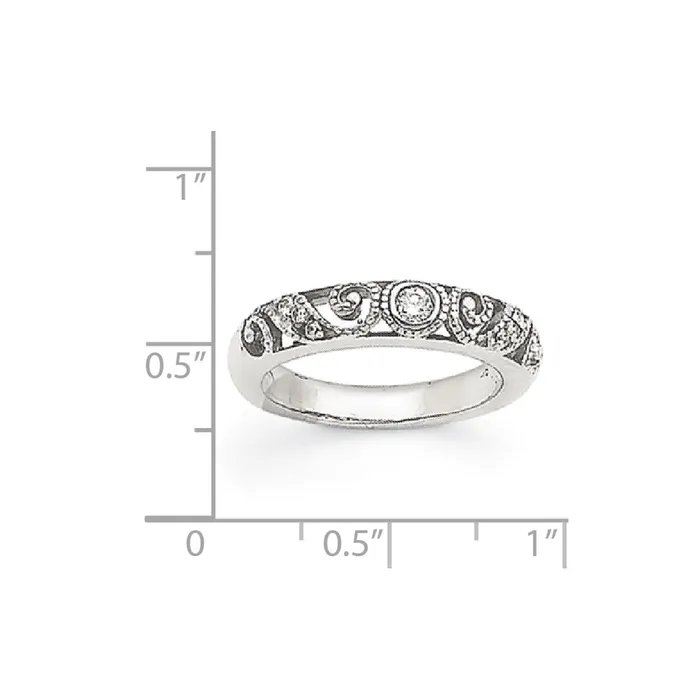 Goldia Rings 14k White Gold A Diamond Wedding Band