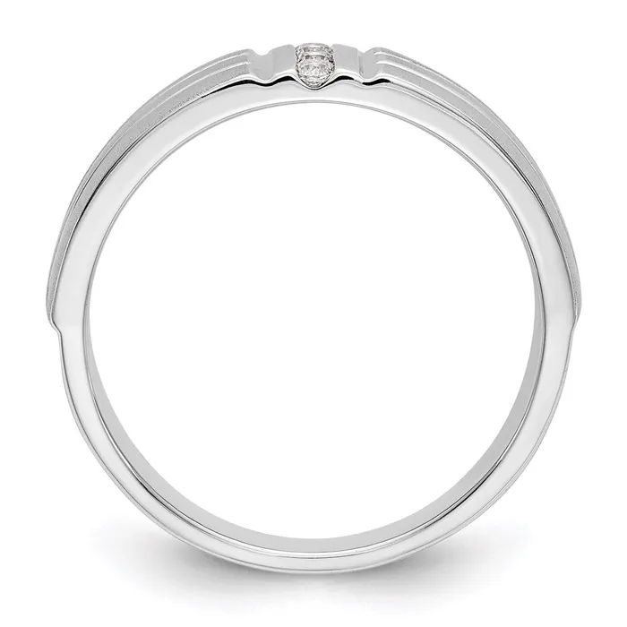 Goldia Rings 14K White Gold Real Diamond Mens Band