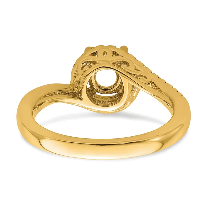 Goldia Rings 14k Yellow Gold 13 Ct Lab Grown Diamond VSSI G 34 Ct Round Center Engagement Ring