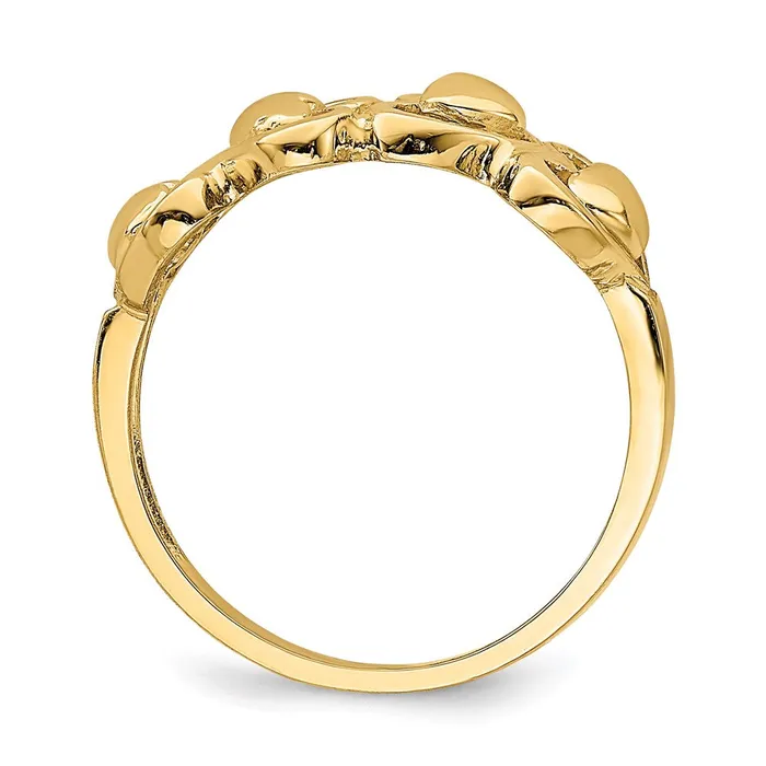 Goldia Rings 14K Yellow Gold Polished Hearts Ring