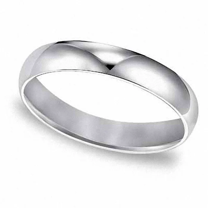 Goldia Rings Ladies 40mm Comfort Fit Wedding Band in Solid 14K White Gold Goldia Rings Ladies 40mm Comfort Fit Wedding Band in Solid 14K White Gold
