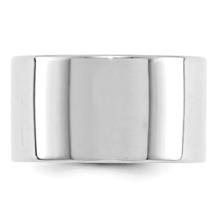 Goldia Rings Solid 10K White Gold 12mm Light Weight Flat MensWomens Wedding Band Ring Size 75 Goldia Rings Solid 10K White Gold 12mm Light Weight Flat MensWomens Wedding Band Ring Size 75