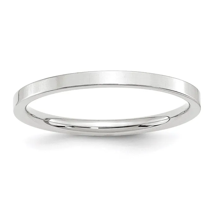 Goldia Rings Solid 10K White Gold 2mm Standard Flat Comfort Fit MensWomens Wedding Band Ring Size 8 Goldia Rings Solid 10K White Gold 2mm Standard Flat Comfort Fit MensWomens Wedding Band Ring Size 8