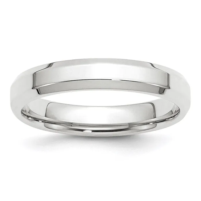 Goldia Rings Solid 10K White Gold 4mm Bevel Edge Comfort Fit MensWomens Wedding Band Ring Size 115 Goldia Rings Solid 10K White Gold 4mm Bevel Edge Comfort Fit MensWomens Wedding Band Ring Size 115