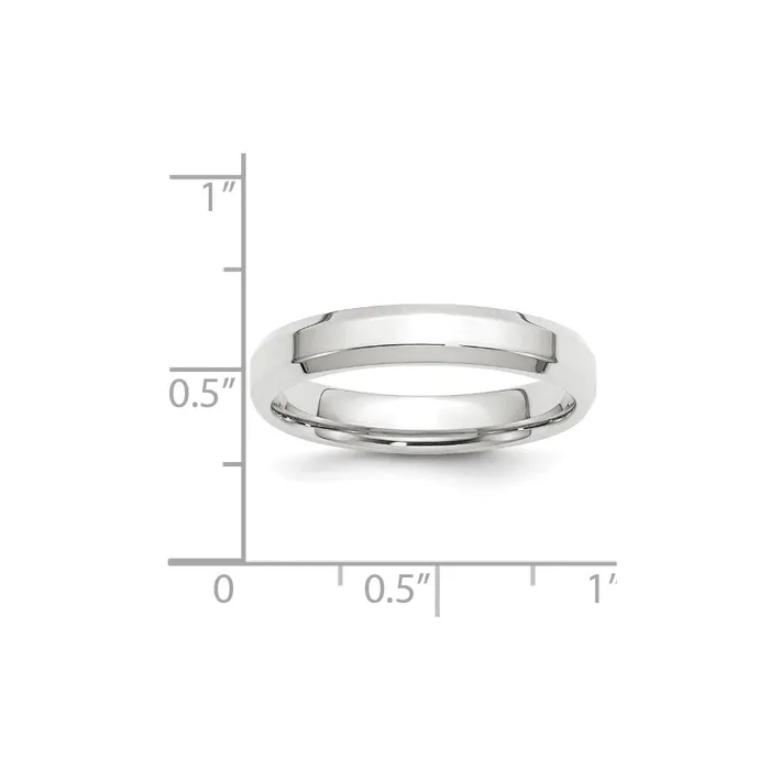 Goldia Rings Solid 10K White Gold 4mm Bevel Edge Comfort Fit MensWomens Wedding Band Ring Size 115 Goldia Rings Solid 10K White Gold 4mm Bevel Edge Comfort Fit MensWomens Wedding Band Ring Size 115