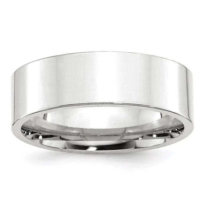 Goldia Rings Solid 10K White Gold 7mm Standard Flat Comfort Fit MensWomens Wedding Band Ring Size 105 Goldia Rings Solid 10K White Gold 7mm Standard Flat Comfort Fit MensWomens Wedding Band Ring Size 105