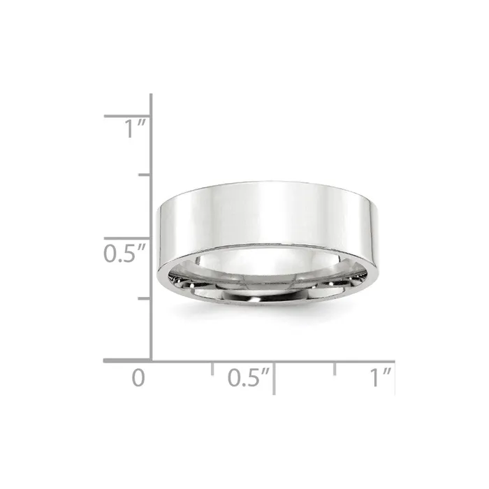 Goldia Rings Solid 10K White Gold 7mm Standard Flat Comfort Fit MensWomens Wedding Band Ring Size 105 Goldia Rings Solid 10K White Gold 7mm Standard Flat Comfort Fit MensWomens Wedding Band Ring Size 105