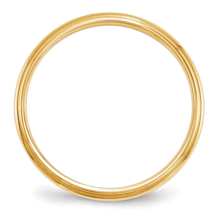 Goldia Rings Solid 10K Yellow Gold 25mm Half Round with Edge MensWomens Wedding Band Ring Size 45 Goldia Rings Solid 10K Yellow Gold 25mm Half Round with Edge MensWomens Wedding Band Ring Size 45