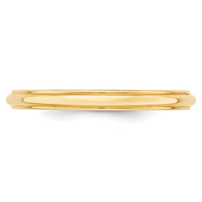 Goldia Rings Solid 10K Yellow Gold 25mm Half Round with Edge MensWomens Wedding Band Ring Size 45 Goldia Rings Solid 10K Yellow Gold 25mm Half Round with Edge MensWomens Wedding Band Ring Size 45