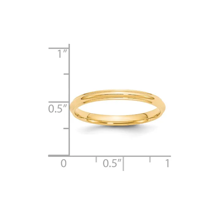 Goldia Rings Solid 10K Yellow Gold 25mm Half Round with Edge MensWomens Wedding Band Ring Size 45 Goldia Rings Solid 10K Yellow Gold 25mm Half Round with Edge MensWomens Wedding Band Ring Size 45