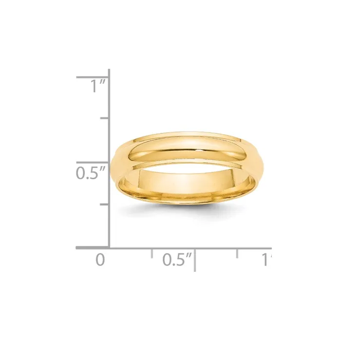Goldia Rings Solid 10K Yellow Gold 5mm Half Round with Edge MensWomens Wedding Band Ring Size 135 Goldia Rings Solid 10K Yellow Gold 5mm Half Round with Edge MensWomens Wedding Band Ring Size 135