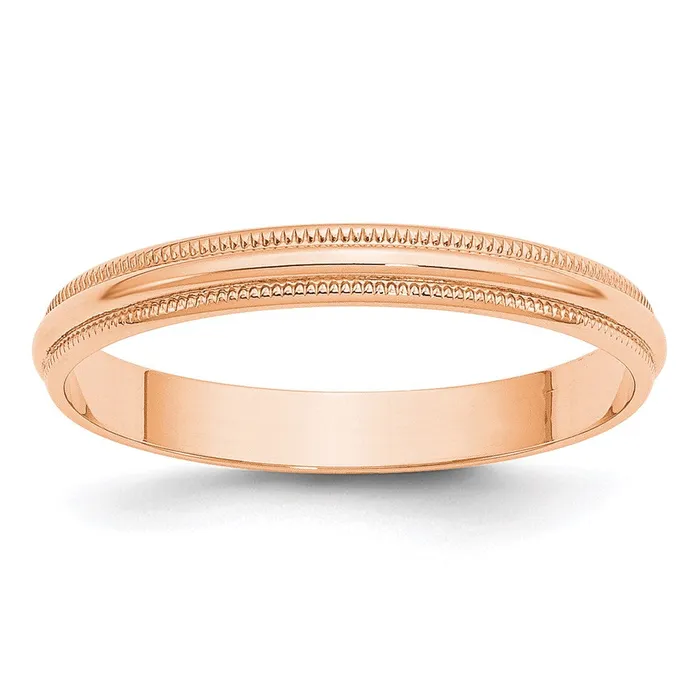 Goldia Rings Solid 10K Yellow Gold Rose Gold 3mm Light Weight Milgrain Half Round MensWomens Wedding Band Ring Size 14 Goldia Rings Solid 10K Yellow Gold Rose Gold 3mm Light Weight Milgrain Half Round MensWomens Wedding Band Ring Size 14