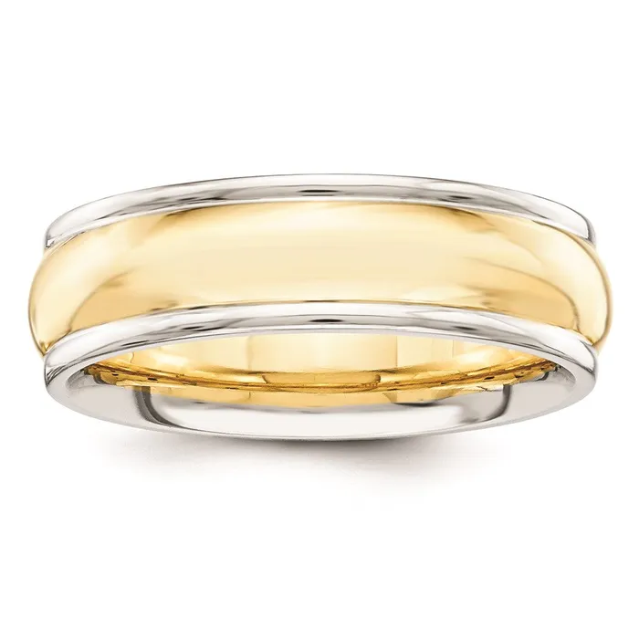 Goldia Rings Solid 10K Yellow Gold TwoTone 6mm Domed Size 7 Wedding MensWomens Wedding Band Ring Goldia Rings Solid 10K Yellow Gold TwoTone 6mm Domed Size 7 Wedding MensWomens Wedding Band Ring