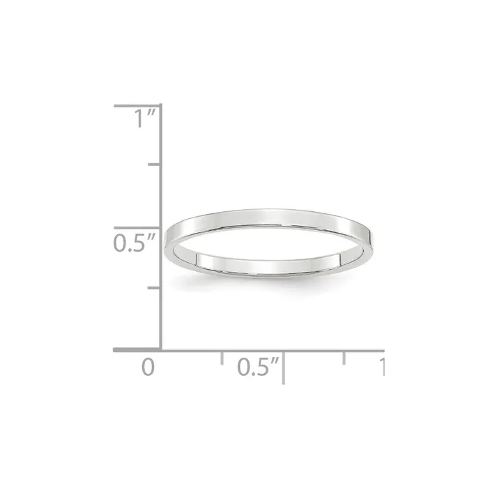 Goldia Rings Solid 14K White Gold 2mm Light Weight Flat MensWomens Wedding Band Ring Size 6 Goldia Rings Solid 14K White Gold 2mm Light Weight Flat MensWomens Wedding Band Ring Size 6