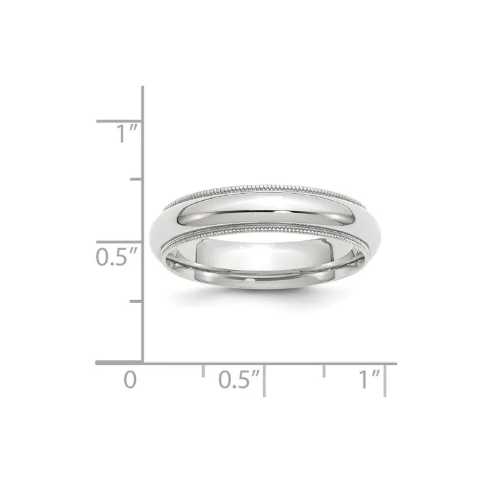 Goldia Rings Solid 14K White Gold 5mm Milgrain Comfort Fit MensWomens Wedding Band Ring Size 55 Goldia Rings Solid 14K White Gold 5mm Milgrain Comfort Fit MensWomens Wedding Band Ring Size 55