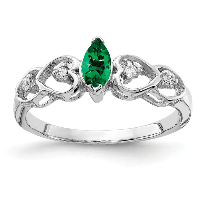 Goldia Rings Solid 14k White Gold 6x3mm Marquise Mount St Helens VS Simulated CZ Ring Goldia Rings Solid 14k White Gold 6x3mm Marquise Mount St Helens VS Simulated CZ Ring