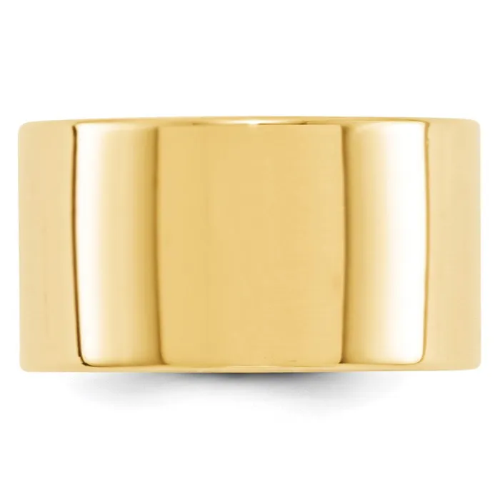 Goldia Rings Solid 14K Yellow Gold 12mm Light Weight Flat MensWomens Wedding Band Ring Size 6 Goldia Rings Solid 14K Yellow Gold 12mm Light Weight Flat MensWomens Wedding Band Ring Size 6