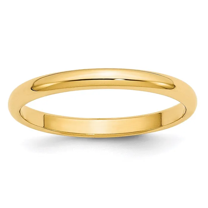 Goldia Rings Solid 14K Yellow Gold 25mm Half Round MensWomens Wedding Band Ring Size 8 Goldia Rings Solid 14K Yellow Gold 25mm Half Round MensWomens Wedding Band Ring Size 8
