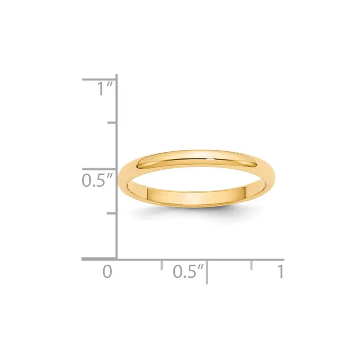 Goldia Rings Solid 14K Yellow Gold 25mm Half Round MensWomens Wedding Band Ring Size 8 Goldia Rings Solid 14K Yellow Gold 25mm Half Round MensWomens Wedding Band Ring Size 8
