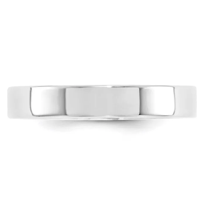 Goldia Rings Solid 18K White Gold 4mm Standard Flat Comfort Fit MensWomens Wedding Band Ring Size 95 Goldia Rings Solid 18K White Gold 4mm Standard Flat Comfort Fit MensWomens Wedding Band Ring Size 95