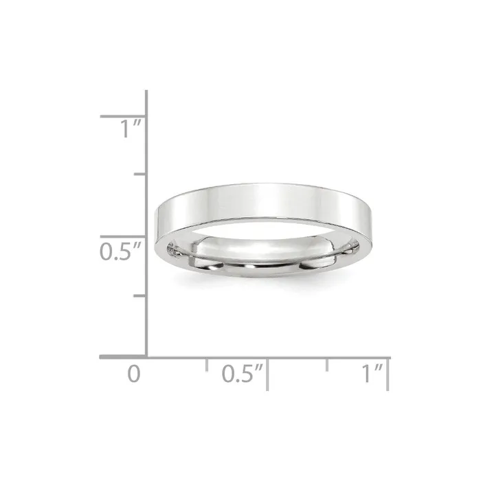 Goldia Rings Solid 18K White Gold 4mm Standard Flat Comfort Fit MensWomens Wedding Band Ring Size 95 Goldia Rings Solid 18K White Gold 4mm Standard Flat Comfort Fit MensWomens Wedding Band Ring Size 95